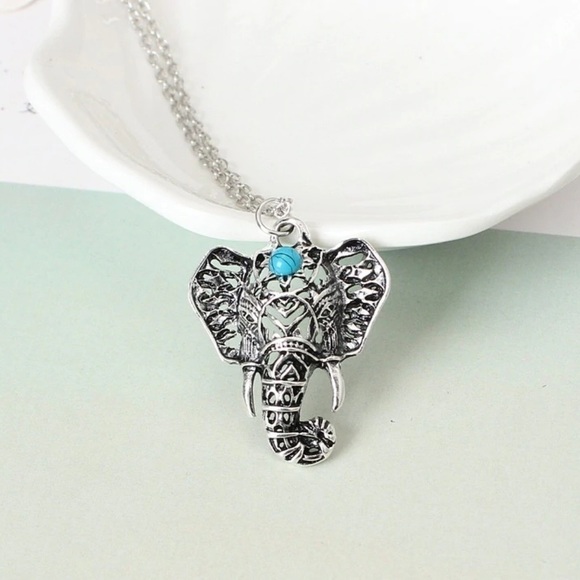 Bohemian Elephant Pendant Necklace - Picture 2 of 5